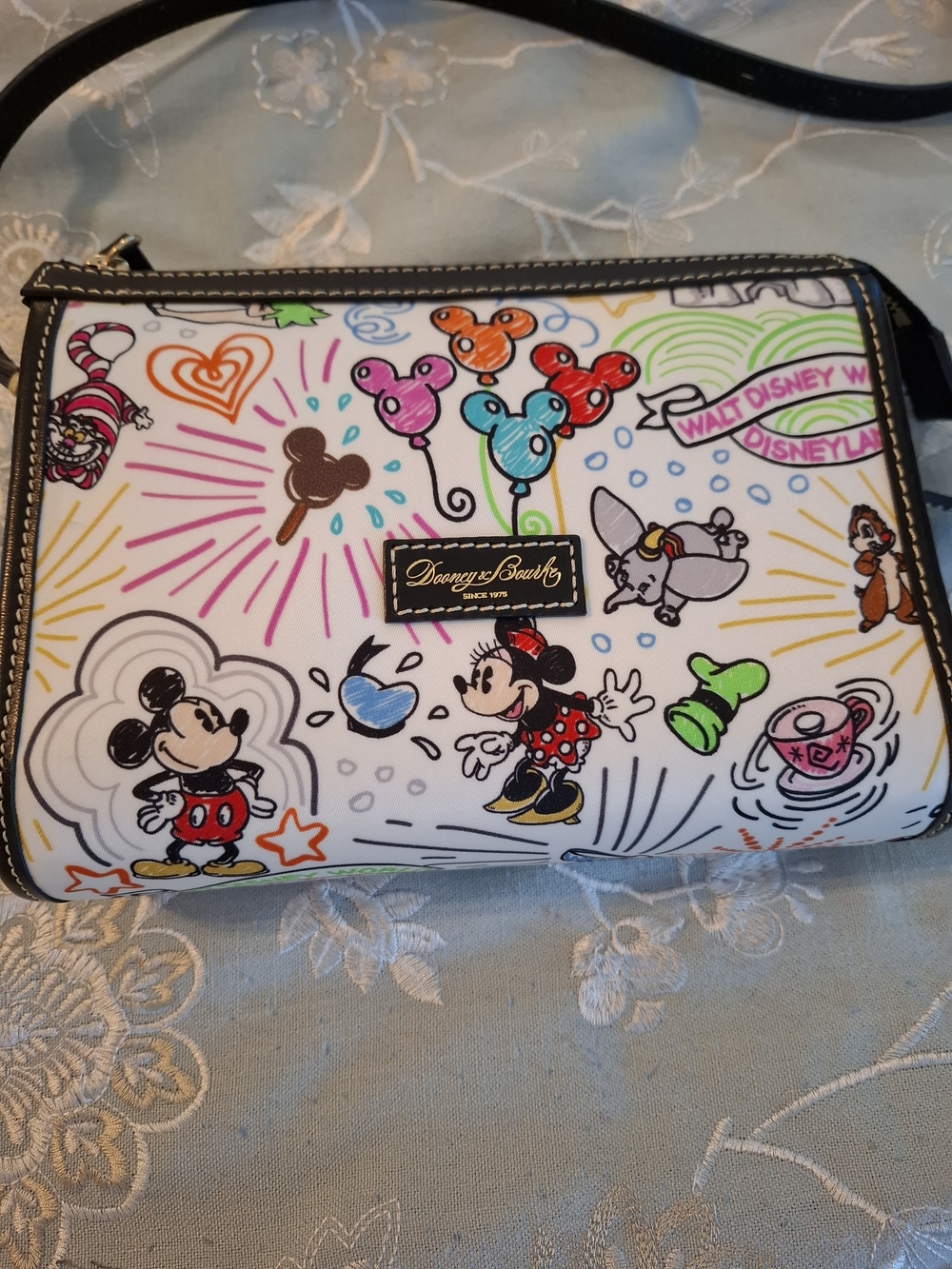 Dooney & Bourke White Multicolor Disney Character Crossbody